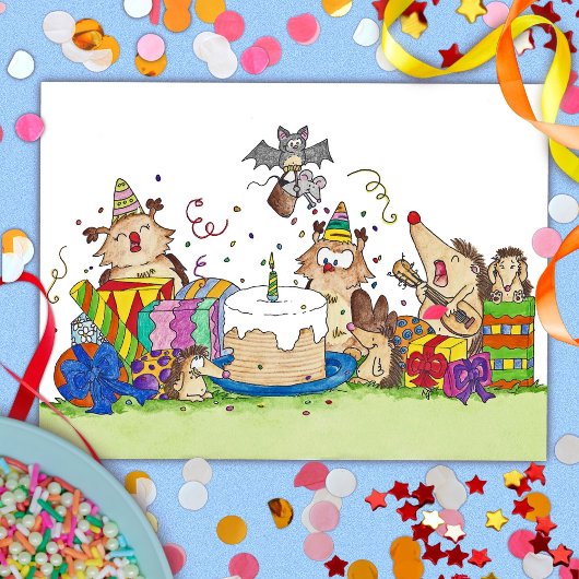 ハッピーバースデーハガキbyニコールジャネス ポストカード