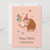 ハッピーバースデーハットマンマンモスバルーンカード (正面)