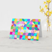 ハッピーバースデーハピネス&ジョイモダンアートカード カード (黄色い花)