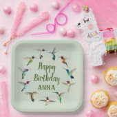 ハッピーバースデーハミングバーズカスタム紙プレート ペーパープレート (パーティー)