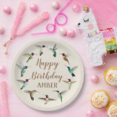 ハッピーバースデーハミングバーズカスタム紙プレート ペーパープレート (パーティー)