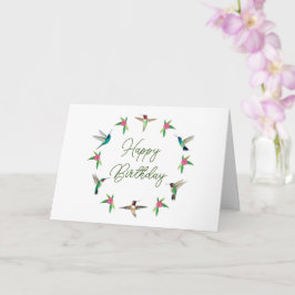 ハッピーバースデーハミングバーズカード カード