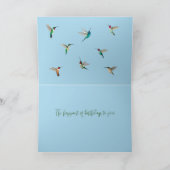 ハッピーバースデーハミングバーズカード カード (内部)