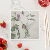 ハッピーバースデーハミングバードパーティーおもしろい スタイリッシュ スタンダードランチョンナプキン (インサイチュ)