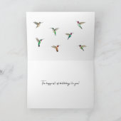 ハッピーバースデーハミングバード カード (内部)