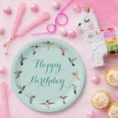 ハッピーバースデーハミングバード ペーパープレート (パーティー)