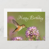 ハッピーバースデーハミングバード ポストカード (正面/裏面)