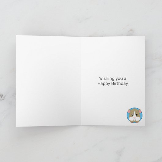 ハッピーバースデーハムスターパーソナライズされた カード (内部)