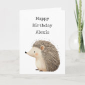 ハッピーバースデーハリネズミ カード (正面)