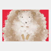 ハッピーバースデーハリネズミ ラッピングペーパーシート (正面2)