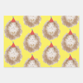 ハッピーバースデーハリネズミ ラッピングペーパーシート