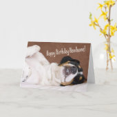 ハッピーバースデーハンサムなグリーティングカード カード (黄色い花)