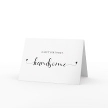 ハッピーバースデーハンサムなロマンチックモダンハート