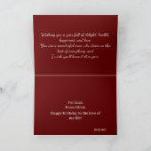 ハッピーバースデーハンサムマルーン誕生日 カード (内部)