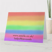 ハッピーバースデーハンサム虹カード カード (裏面)