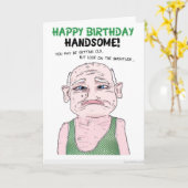 ハッピーバースデーハンサム! カード (黄色い花)