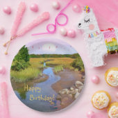 ハッピーバースデーハンモナスビーチ紙プレート ペーパープレート (パーティー)