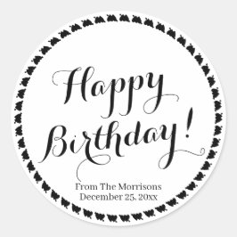 ハッピーバースデーハートカスタムスクリプト名 ラウンドシール