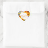 ハッピーバースデーハートシールひまわり ハートシール (バッグ)