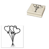 ハッピーバースデーハートバルーン誕生日パーティー ラバースタンプ (押印)