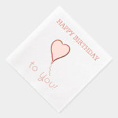 ハッピーバースデーハートバルーン 箔ナプキン (右)