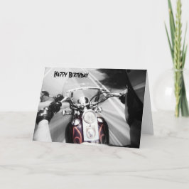 ハッピーバースデーバイクもしくは自転車に乗る人カード カード