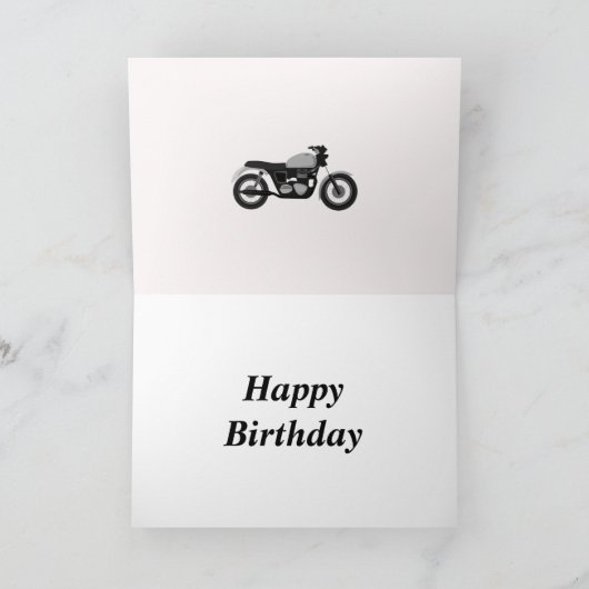 ハッピーバースデーバイク用カード カード (内部)