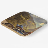 ハッピーバースデーバイク ペーパープレート (傾斜あり)