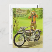 ハッピーバースデーバイク ポストカード (正面/裏面)