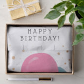 ハッピーバースデーバカラフルルーン金ゴールド紙吹雪 薄葉紙 (ギフト)