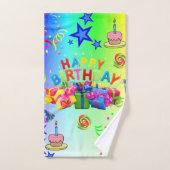 ハッピーバースデーバスルーム用タオル バスタオルセット (ハンドタオル)