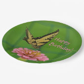 ハッピーバースデーバタフライガーデン ペーパープレート (アングル)