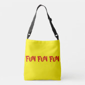 ハッピーバースデーバッグのおもしろい色イエローとオラン クロスボディバッグ (裏面)