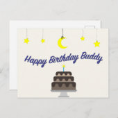 ハッピーバースデーバディ葉書byシャヒクマ ポストカード (正面/裏面)