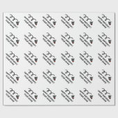 ハッピーバースデーバドミントンのシャトルスポーツ ラッピングペーパー (フラット)