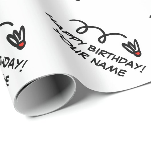 ハッピーバースデーバドミントンのシャトルスポーツ ラッピングペーパー (ロールコーナー)