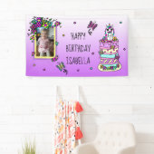 ハッピーバースデーバナパーソナライズされたユニコーン 横断幕 (インサイチュ)