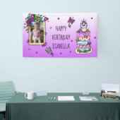 ハッピーバースデーバナパーソナライズされたユニコーン 横断幕 (トレードショー)