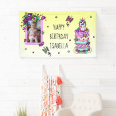 ハッピーバースデーバナパーソナライズされたユニコーン 横断幕 (インサイチュ)