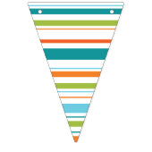 ハッピーバースデーバナーとストライプ バンティングフラッグ (第1の旗)