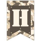 ハッピーバースデーバナーインタン迷彩柄 バンティングフラッグ (第2の旗)