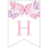 ハッピーバースデーバナーガールズバタフライバンティング バンティングフラッグ (第2の旗)