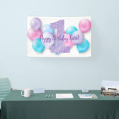 ハッピーバースデーバナーパーソナライズされた- 横断幕 (トレードショー)