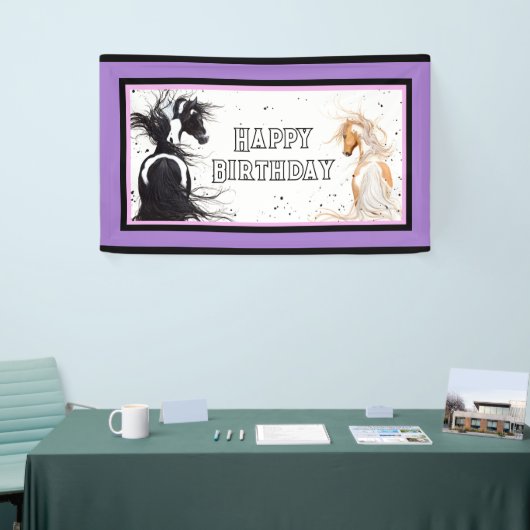 ハッピーバースデーバナーホースバイビハレ 横断幕 (トレードショー)