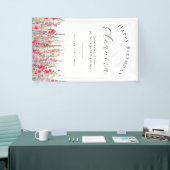 ハッピーバースデーバナー30威厳がある誕生花 横断幕 (トレードショー)