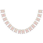 ハッピーバースデーバナー(ピンクプレイド) バンティングフラッグ (全)