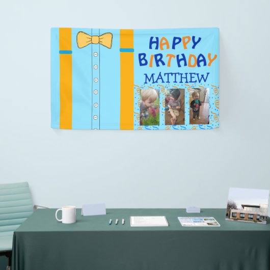 ハッピーバースデーバナー、少年の誕生日 横断幕 (トレードショー)