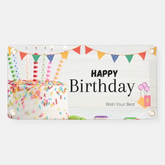 ハッピーバースデーバナー 横断幕 (横)