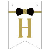 ハッピーバースデーバナー(黒と金ゴールド) バンティングフラッグ (第2の旗)