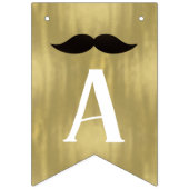 ハッピーバースデーバナー(黒と金ゴールド) バンティングフラッグ (第3の旗)